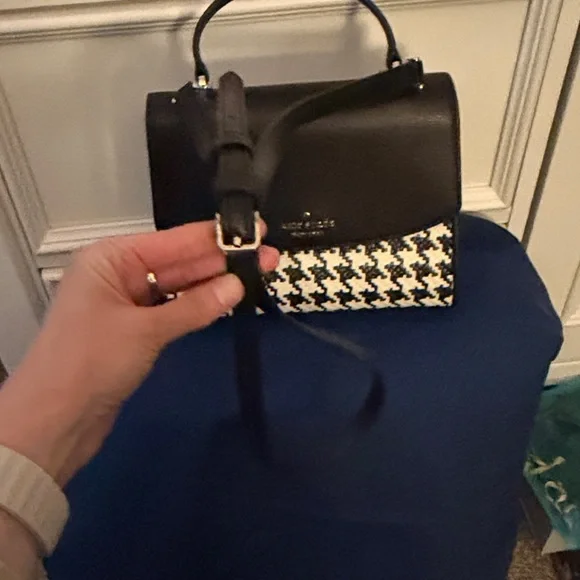 kate spade Black & White Houndstooth Darcy Bag - Picture 12 of 12